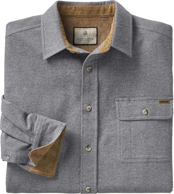 Legendary Whitetails Men's Flannel Shirt Long Sleeve Button Down 100% Cotton
