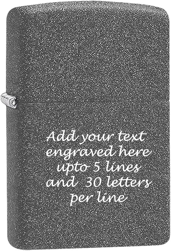 Customized Personalized ZIPPO Classic Windproof Oil Lighter Engraving (Classic Iron Stone), 46021