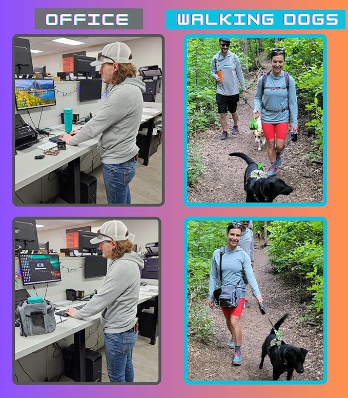 TA-DA Caddy Bag Everywhere you Go | Core Items are Bottle Phone Keys Wallets Etc, so Easy Access and more Convenient than Purse, Carrier, Crossbody, Messenger, Duffle, Fanny, Tote | W-7 H-10 L-10 |