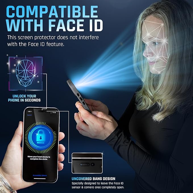 TEMPRTEK+ 2 Pack for iPhone 13Pro Max/14 Plus Privacy Screen Protector Privacy 9H Military Grade Scratch Fingerprint Resistance Anti-Glare Shatterproof Tempered Glass Anti-Spy Easy Installation Bubble Free
