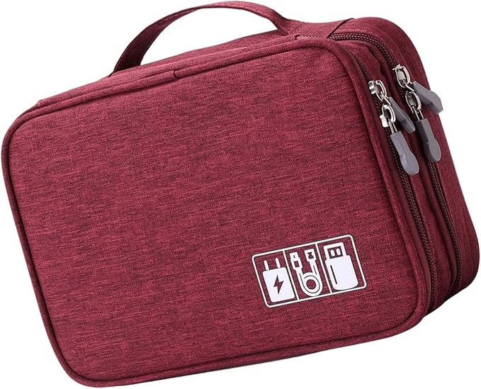 Multi Purpose Oxfords Fabric Storage Organiser Pouches for Technology Accessories Cosmetics Travel Essential Charger Cable or