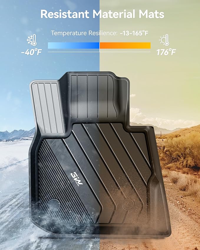 3W 2018-2024 BMW X3 Floor Mats & 2019-2025 X4 Floor Liner, All Weather TPE Custom Fit Accessories for X3 G01 X4 G02 30i M40i 30e M BMW X4 M M40i xDrive30i Full Set Car Mats, 5PCS