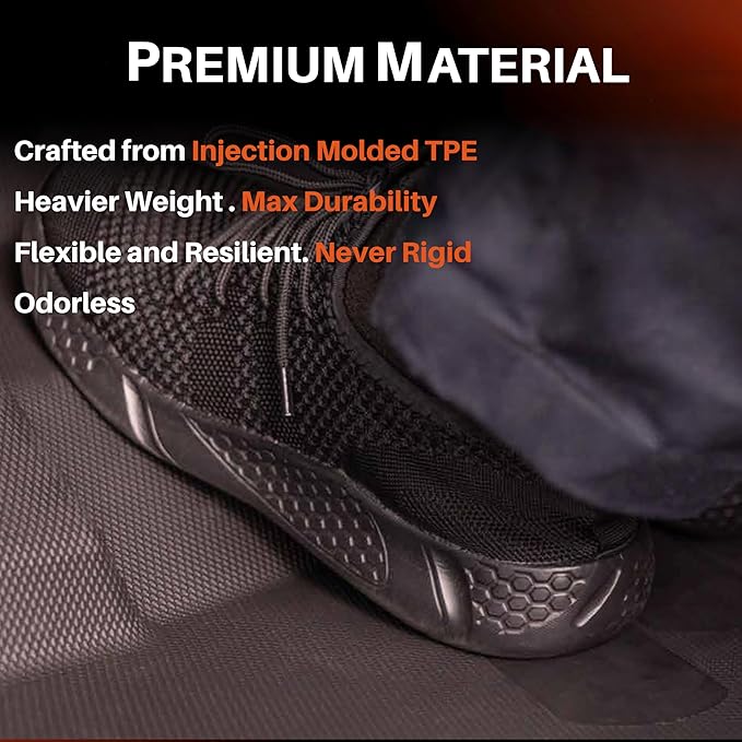 BaseLayer Elite Floor Mats for Honda CR-V (2017-2022) – Made in USA – Precision Fit Heavy Duty All-Weather Mats for Honda CRV – LX, EX, Hybrid, Touring, Special Edition – Front & Rear (Red Logo)