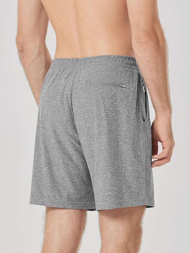ODODOS Men's Performance Shorts 7" – Ultra Soft odSTRATUM Tech Everyday Shorts with Adjustable Waist and Secure Pockets