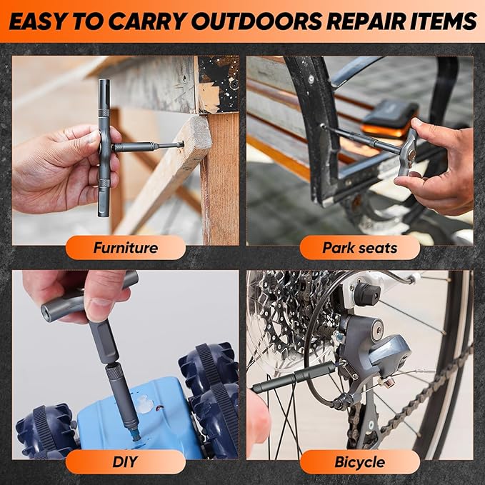 Saker 42 in 1 Magnetic Screwdriver Set, Multi Bit Free Combination Ratchet Screwdriver Set Portable Repair Tool Kit for Valentine's Day Gifts Furniture, Computer, Bicycle and DIY Grey