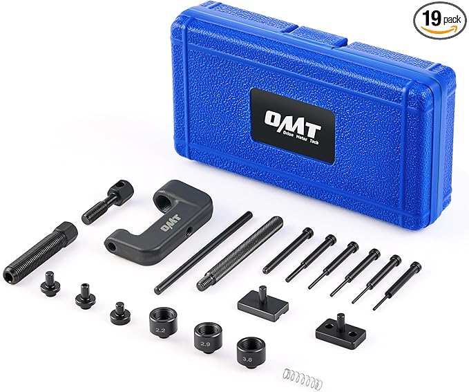 Orion Motor Tech 19pc Chain Brake Tool Kit with C Frame 3 Anvils 5 Break Tips, Dirtbike ATV Bicycle Motorcycle Chain Tool Chain Link Removal Tool Chain Rivet Tool for Cam & 25 to 630 Chains