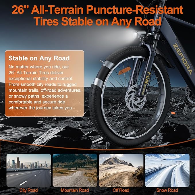 Electric Bike for Adults, 800/1500/2500W Peak Motor Ebike, 48V Removable Battery, 30-120 Miles PAS Range, 20-28MPH, 14"/20"/26" All-Terrain Electric Bicycles for Commuute Road Sand Mountain