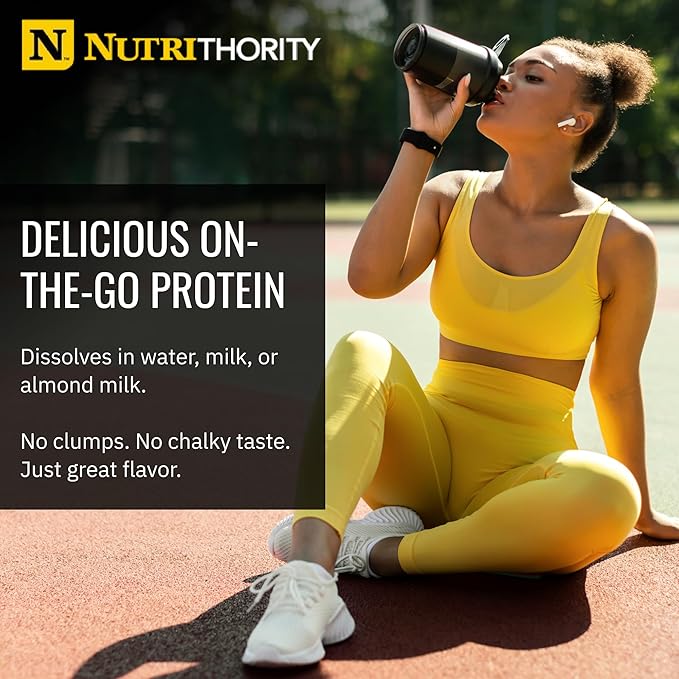 Nutrithority - Isothority Isolated Whey Protein Powder with Ultra-Absorbable Protein & BCAAs to Build Muscle and Accelerate Recovery, Keto Friendly, Low Carbs, Gluten Free (Whipped Cream Strawberry)