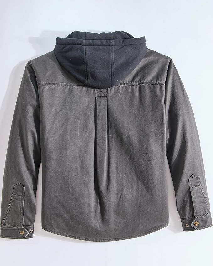 Venado Men's Smuggler Concealed Carry Chore Coat - Hooded Flannel Lined Jacket