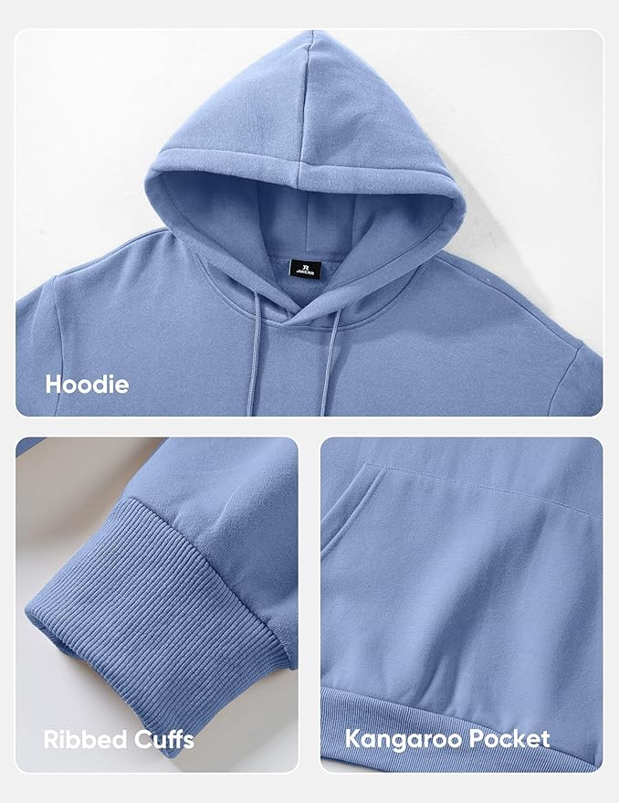JMIERR Mens Casual Cotton Hooded Collar Drawstring Hoodies Pullover Sweatshirts Casual Long Sleeve Shirts