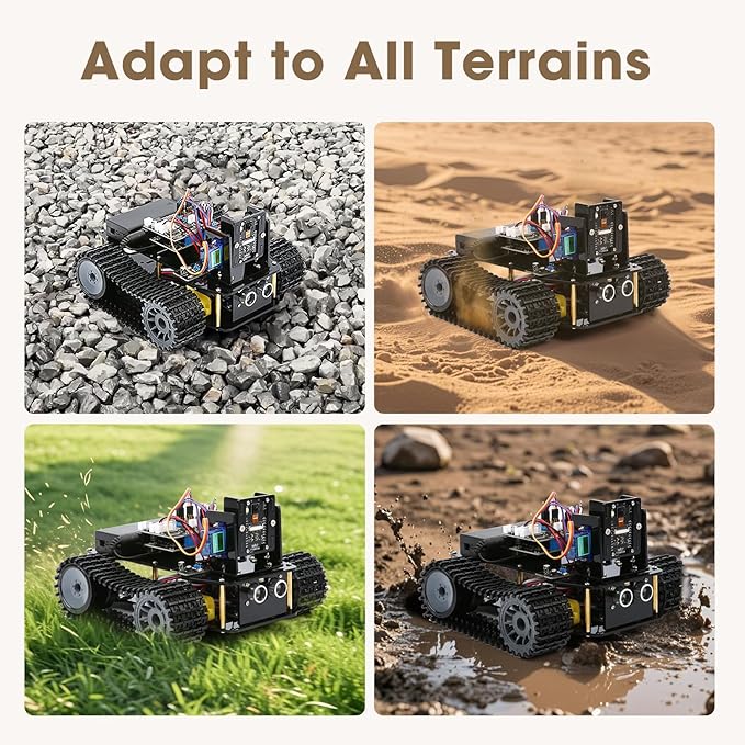 Robotics for Kids Ages 12-16, ACEBOTT Smart Robot Kit with 3MP Camera + Tank Car, STEM Toys Coding Kit Compatible with Arduino & Scratch, App & Remote Control, Gift for Kids & Teens