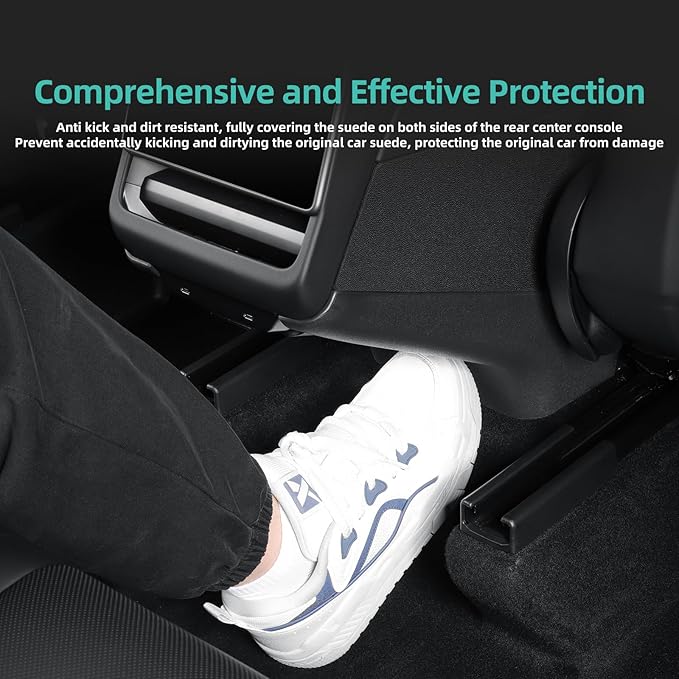 2025 2026 Model Y Juniper Center Console Side Anti-Kick Mats 5PCS TPE Waterproof Scratch Resistant Protector Cover of Center Console Sides for Model Y Refresh Juniper Interior Accessories