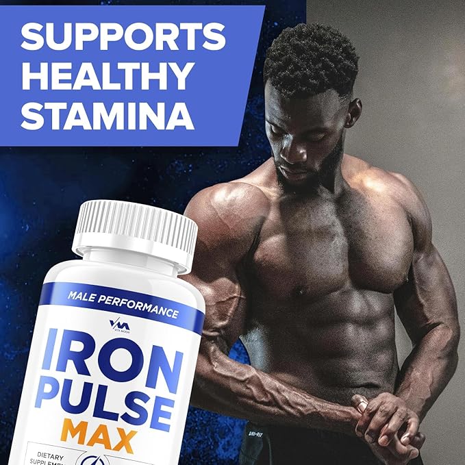 (1 Pack) Iron Pulse Max Advanced Formula Pills, IronPulse Max Support Supplement, IronPulseMax Overall Wellness, Maximum Strength (60 Capsules)