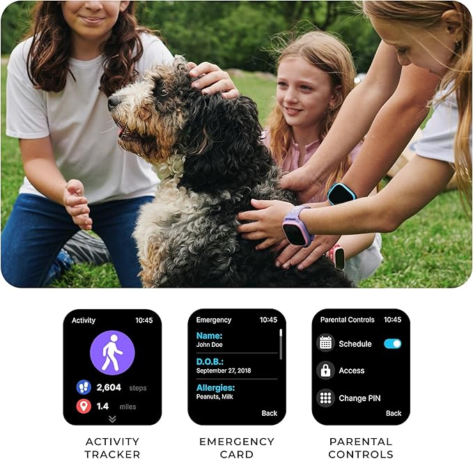 PlayZoom 4 Kids Smartwatch, Educational Tech Toy – 25+ Games, Selfie Camera, Audiobooks, Step Tracker, Water‑Resistant, Parental Controls, Long Battery, Ages 4‑12, Fuchsia Pink