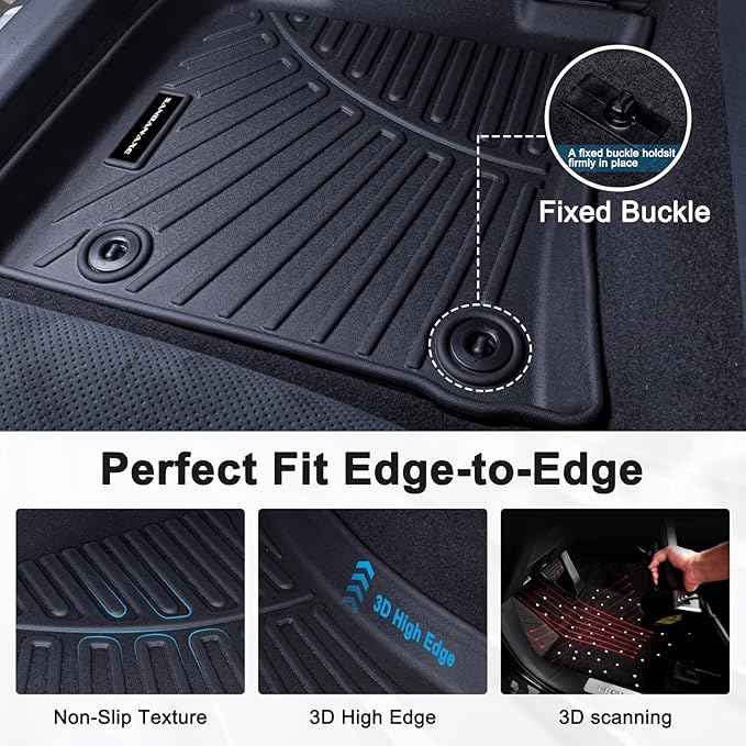 TPE Floor Mats for 2020-2026 Toyota Corolla Sedan (Include Hybrid) All Weather Car Floor Liners Fit Toyota Corolla Accessories Black