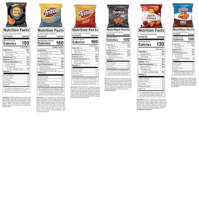 Frito-Lay Backyard Barbecue Mix Variety Pack, (Pack of 21)