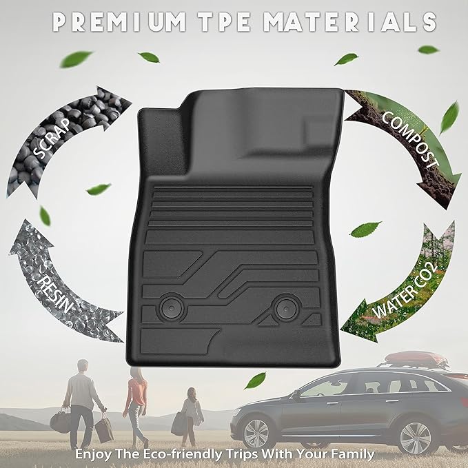 KARPAL Floor Mats for 2024-2026 Chevy Trax & Buick Envista, All-Weather TPE Custom Fit Floor Liners Car Accessories