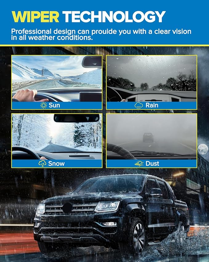 PHILTOP 24" 17" Windshield Wiper Blades Compatible with 2010-2017 Equinox/Terrain