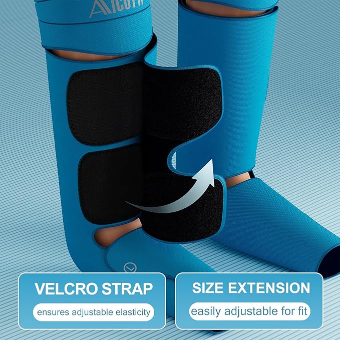 Professional Air Compression Leg Massager with Heat - Ideal Christmas, Mother's Day & Father's Day Gifts for Women, Men, Dad & Mom from Daughter or Son - Pain Relief for Foot, Calf, Knee & Thigh