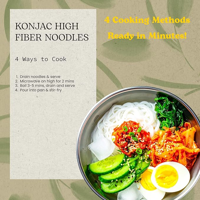 Ketoslim Mo High Fiber Konjac Noodles 2 Pack – Keto, Vegan, Paleo, Low Carb, Sugar-Free & Gluten-Free (15)