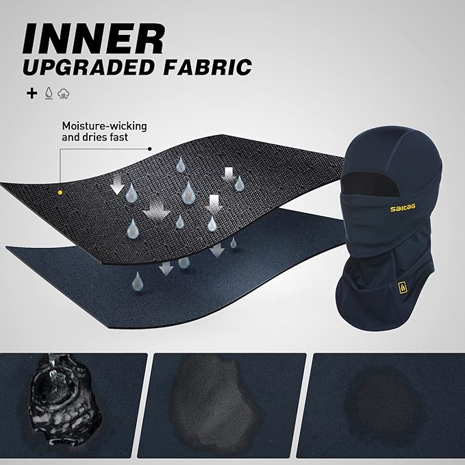 Balaclava Windproof Ski Mask Cold Weather Keep Warm Face Mask for Winter Motorcycling Ice Fishing Men