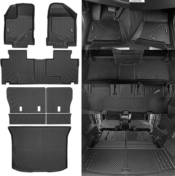 Floor Mats for 2007-2014 Ford Edge/2007-2015 Lincoln MKX, Trunk Mat and Backrest Mat All Weather TPE Protector for Ford Edge Accessories