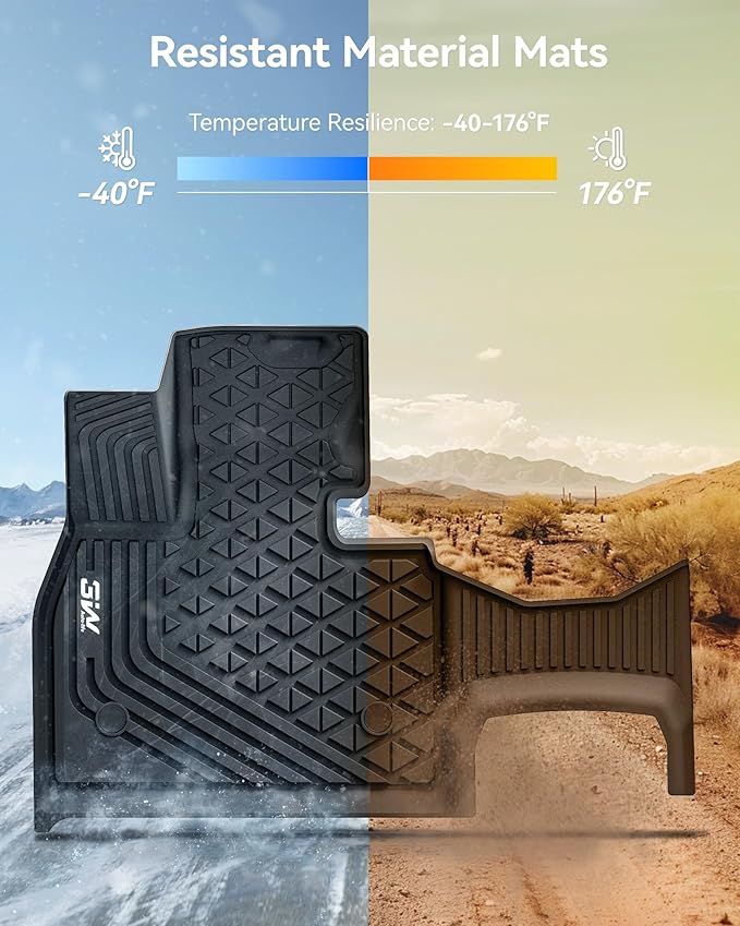 3W BMW iX Floor Mats & Cargo Liner 2022 2023 2024 2025 2026, xDrive45/50/60 M60 M70, All Weather TPE Custom Fit Floor Liner, 1st 2nd Rows & Trunk Mat Full Set Car Accessories