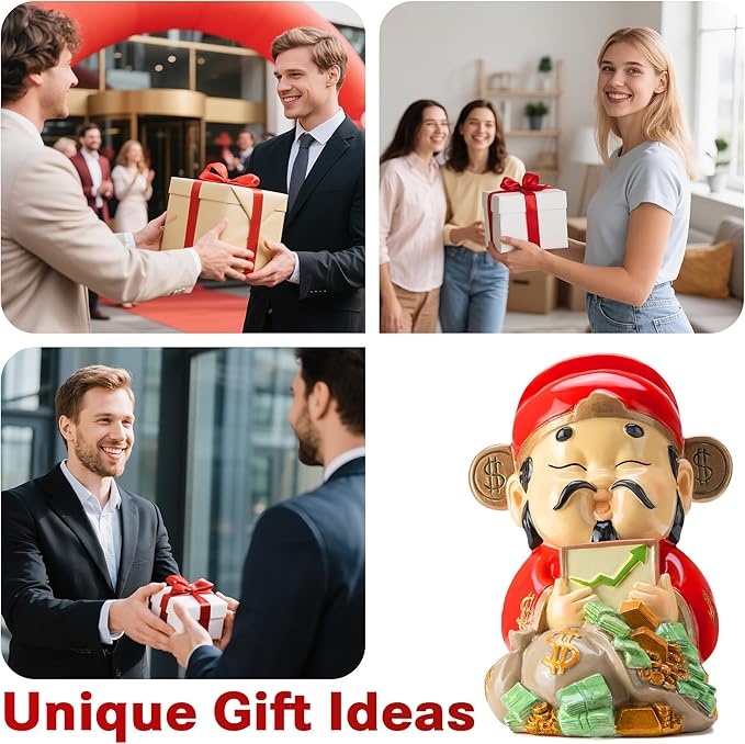 Etlemonde God of Wealth Figurine,Stock Market Luck Statue,Bring Positive Energy to Your Wealth Chinese New Year 2026