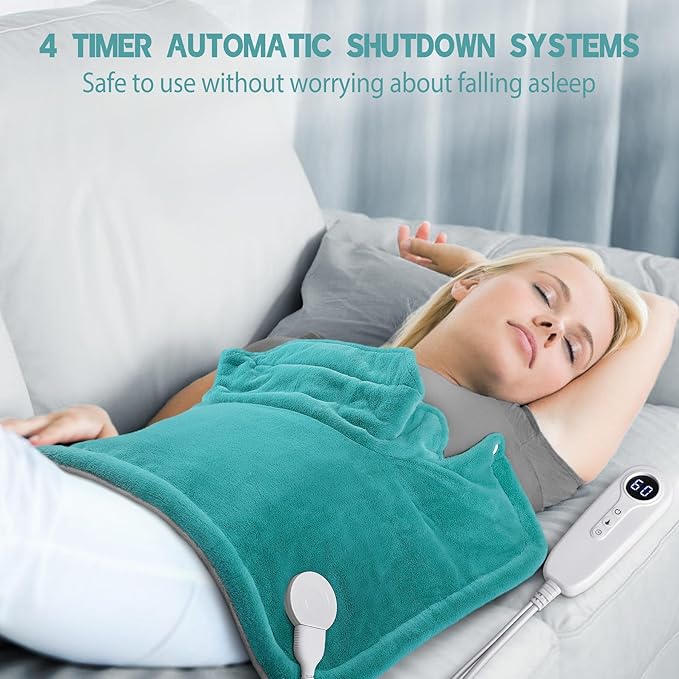 Neck Shoulder Heating Pad Gift for Back Pain Relief, Electric Weighted Heat Pads for Cramps, Leg and Foot, Gifts for Christmas, Mothers Day, Fathers Day, Birthday, Women, Men, Mom, Dad
