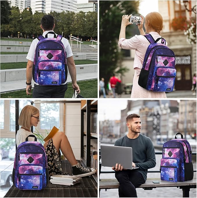 Boys and Girls Backpack for School, Lightweight Casual High School Bookbag, Daily-use Travel Laptop Backpack for Women and Men, Fits 15.6 Inch Notebook