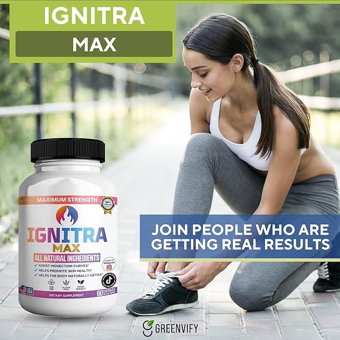 Ignitra Max Dietary Supplement, 60 Capsules, Natural Detox Support, Vegan Friendly, Non-GMO, Gluten Free, 30 Day Supply (3)