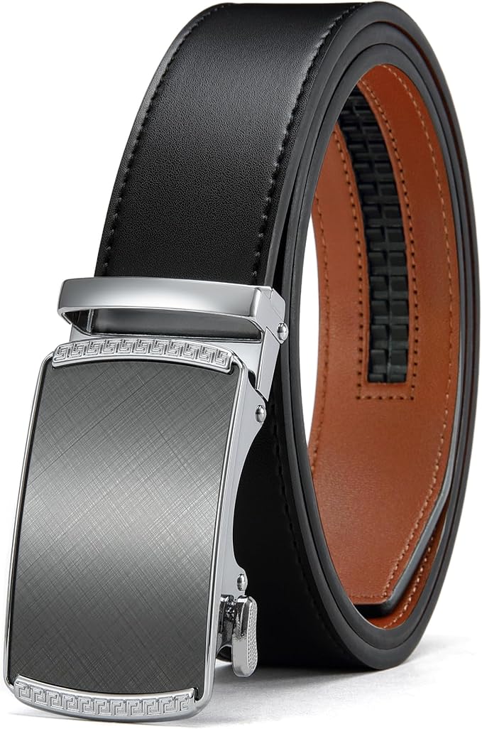 CHAOREN Mens Belt Leather Ratchet Belt - Customizable Fit, Effortless Style (35mm)