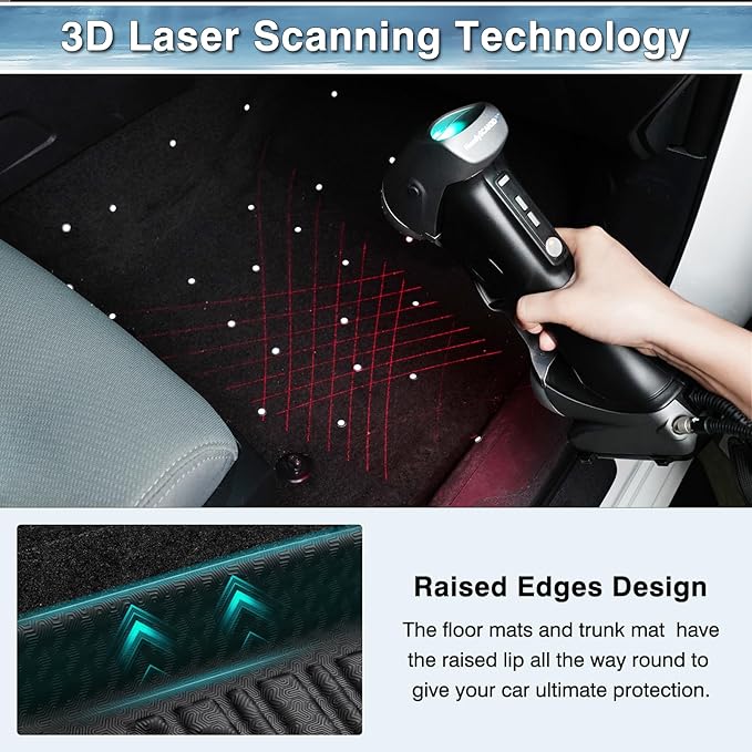Mixsuper Liner Floor Mats Compatible with Subaru Forester 2019-2024, All Weather Floor Liners Durable 1st and 2nd Row Set Black