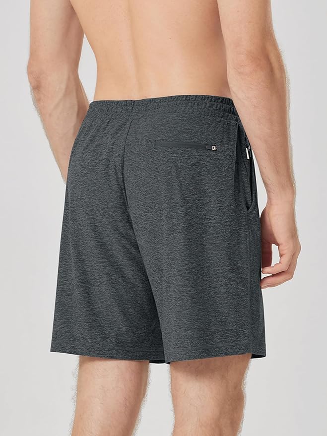 ODODOS Men's Performance Shorts 7" – Ultra Soft odSTRATUM Tech Everyday Shorts with Adjustable Waist and Secure Pockets