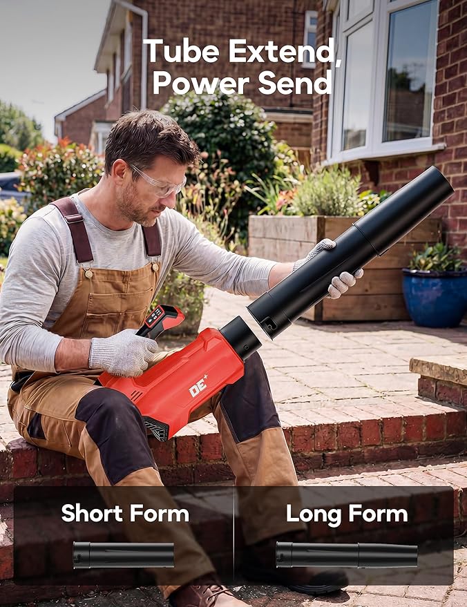 DeForce Leaf Blower Cordless, for Milwaukee M18 18V Battery, Battery Powered Snow Blower Electric, 420 CFM, with Adjustable Handle, 3 Speeds, for Driveway, Patio, Backyard (Bare Tool Only)