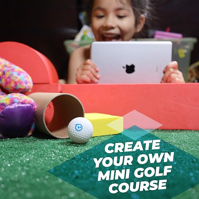 Sphero Mini Golf (White) - Coding Robot Ball - Educational Coding and Gaming for Kids and Teens - Bluetooth Connectivity - Interactive and Fun Learning Experience for Ages 8+