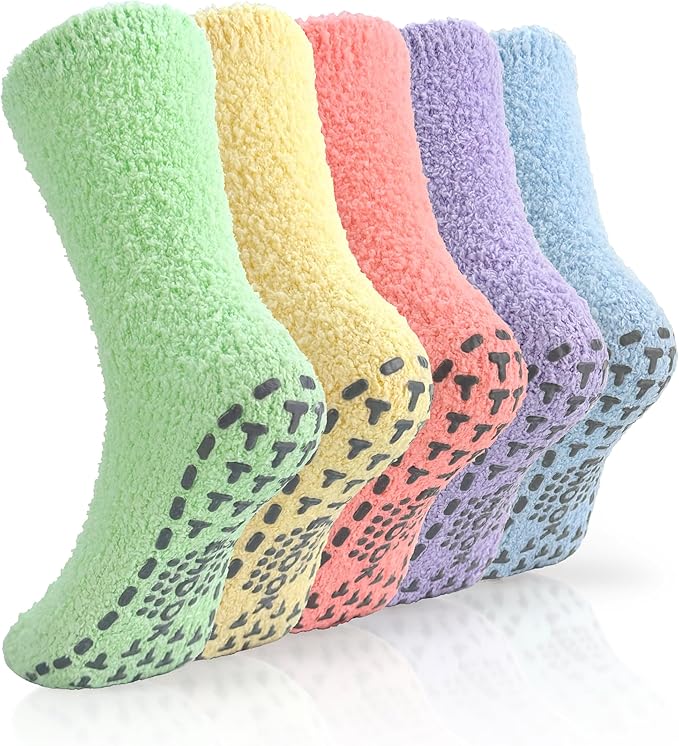 TEHOOK Warm & Cozy Gifts for Women, Stocking Stuufers, Fluffy Fuzzy Plush Sleeping Slipper Socks - Soft Warm Fabric