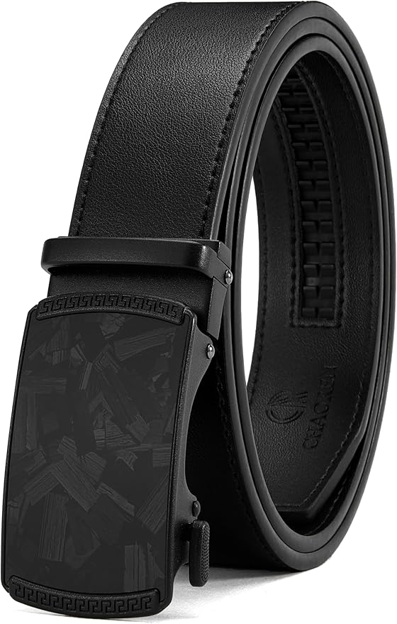 CHAOREN Mens Belt Leather Ratchet Belt - Customizable Fit, Effortless Style (35mm)