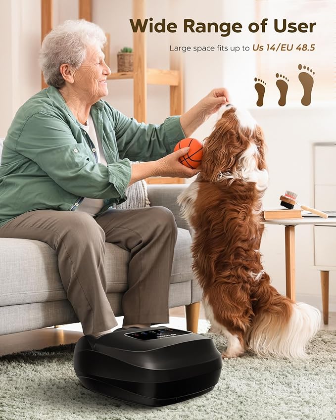 Foot Massager Machine with Heat, Shiatsu Foot Massager with Cordless Remote, 2026 Upgraded Deep Kneading, for Plantar Fasciitis, Neuropathy, Birthday Gifts for Women Mom Men Dad, Up to Foot Size 14