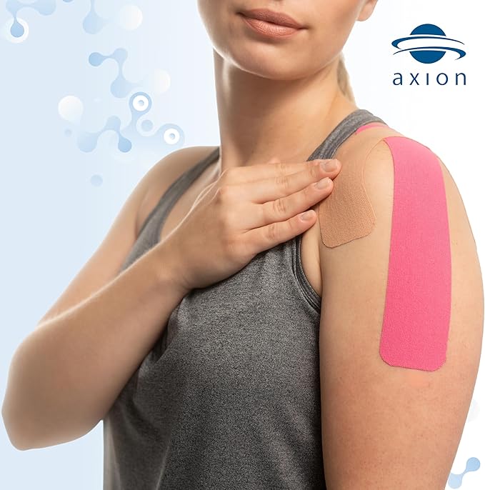 axion Kinesiology Tapes PRECUT Black Beige | 50 Pre-Cut Sport Tape Strips 10x2 in | Waterproof • Skin-Friendly • Elastic | Kinesiology Tapes Ideal for Sports