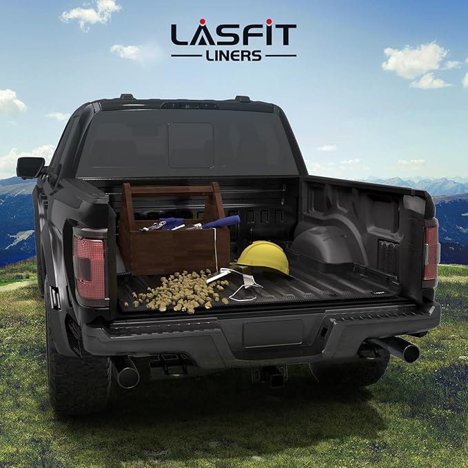LASFIT 6.5ft Bed Mat for Ford F-150 2015-2020 2021 2022 2023 F150 78.9in Truck Bed Box All Weather Protector Durable TPE Bed Liner Easy Clean-Not Fit for Drop in Bedlienr