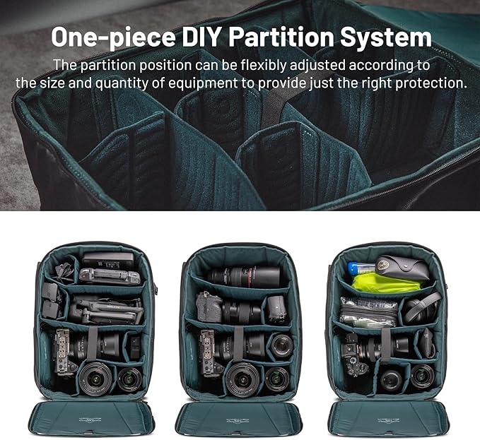 PGYTECH OneMo Lite Camera Backpack 22L for DJI, Sony, Canon, Nikon, OSMO Action/Pocket, DSLR/SLR Mirrorless, Camera Tripod Photographer Bag Gift, Camera Pack Black, Weekend Bag
