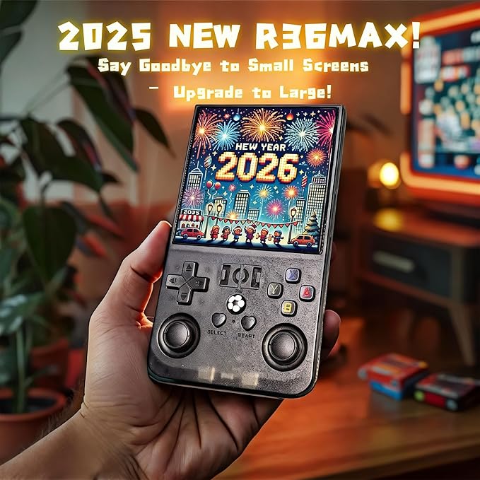 R36MAX Retro Handheld Game Console with Gift Card & Premium Bag, 4.0 Inch IPS Screen, 21,000+ Classic Game, Portable Linux System, 4000mAh Battery Retro Gaming Console (Glacial Blue Set)