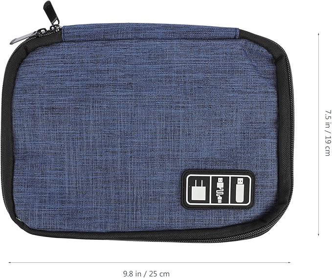 COHEALI Multipurpose Data Cable Bag with Zipper Electronics Storage Pouch for USB Cables Earphones Power Adapters Travel Tech Accessories Organizer