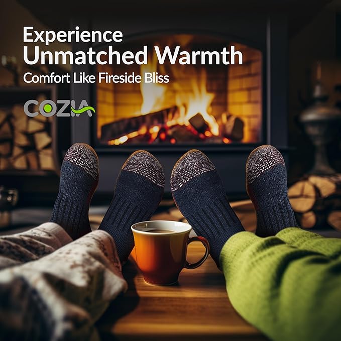 COZIA Merino Wool Socks for Men & Women Casual Warm Winter Cozy Thermal Socks