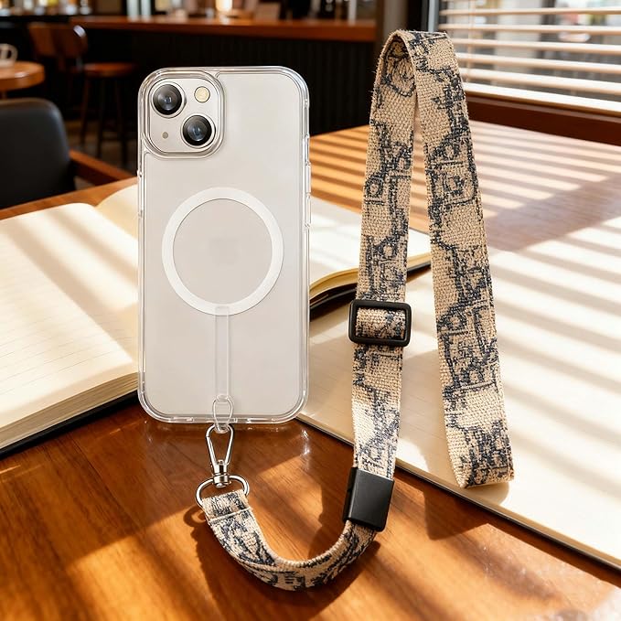 Miracase for iPhone 14 Crossbody & Lanyard Cases, Military-Grade Protection, Sports Slim Design Cell Phone Lanyard Cases for iPhone 14, Frost Clear