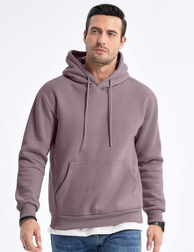 JMIERR Mens Casual Cotton Hooded Collar Drawstring Hoodies Pullover Sweatshirts Casual Long Sleeve Shirts