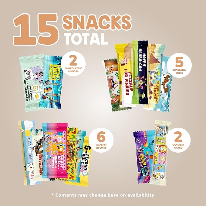 Midi Snack Box | Extraordinary Present for Special Moments | Multipack Hamper Gift of Sweet Candy | American Alike Old Fashioned Retro Turkish Treats | Mystical Forest Themed Box | 11 Full-Size Snacks