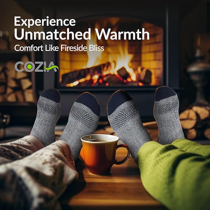 COZIA Merino Wool Socks for Men & Women Casual Warm Winter Cozy Thermal Socks