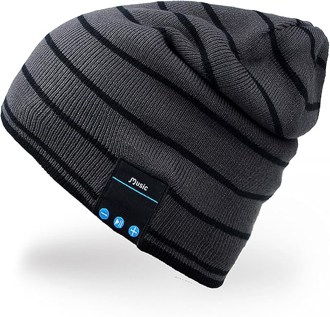 Bluetooth Beanie for Men Hat with Headphones,Unisex Tech Gifts Stocking Stuffers Adults